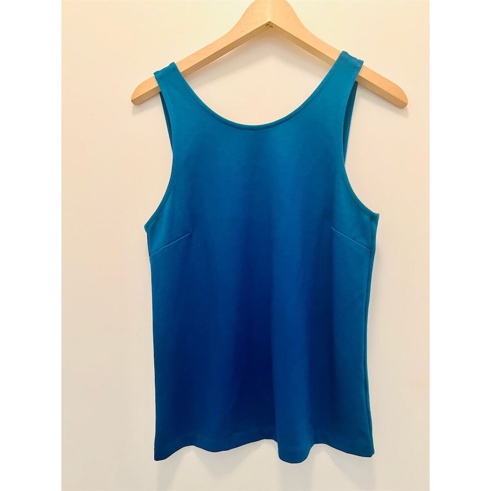 J.Crew Women's Sleeveless Blue Tank Top V-Back Size S